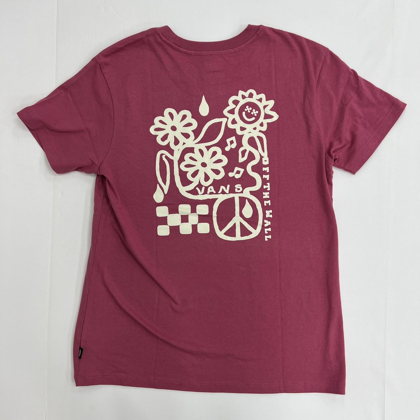 VANS Women's Rose Floral Grpahic Print T-Shirt