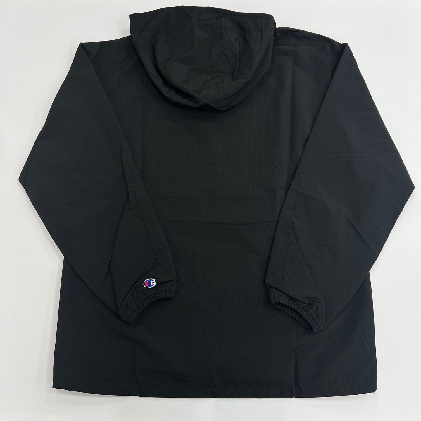 Champion Ripstop Anorak Script Dash Embroidered Jacket - BLACK