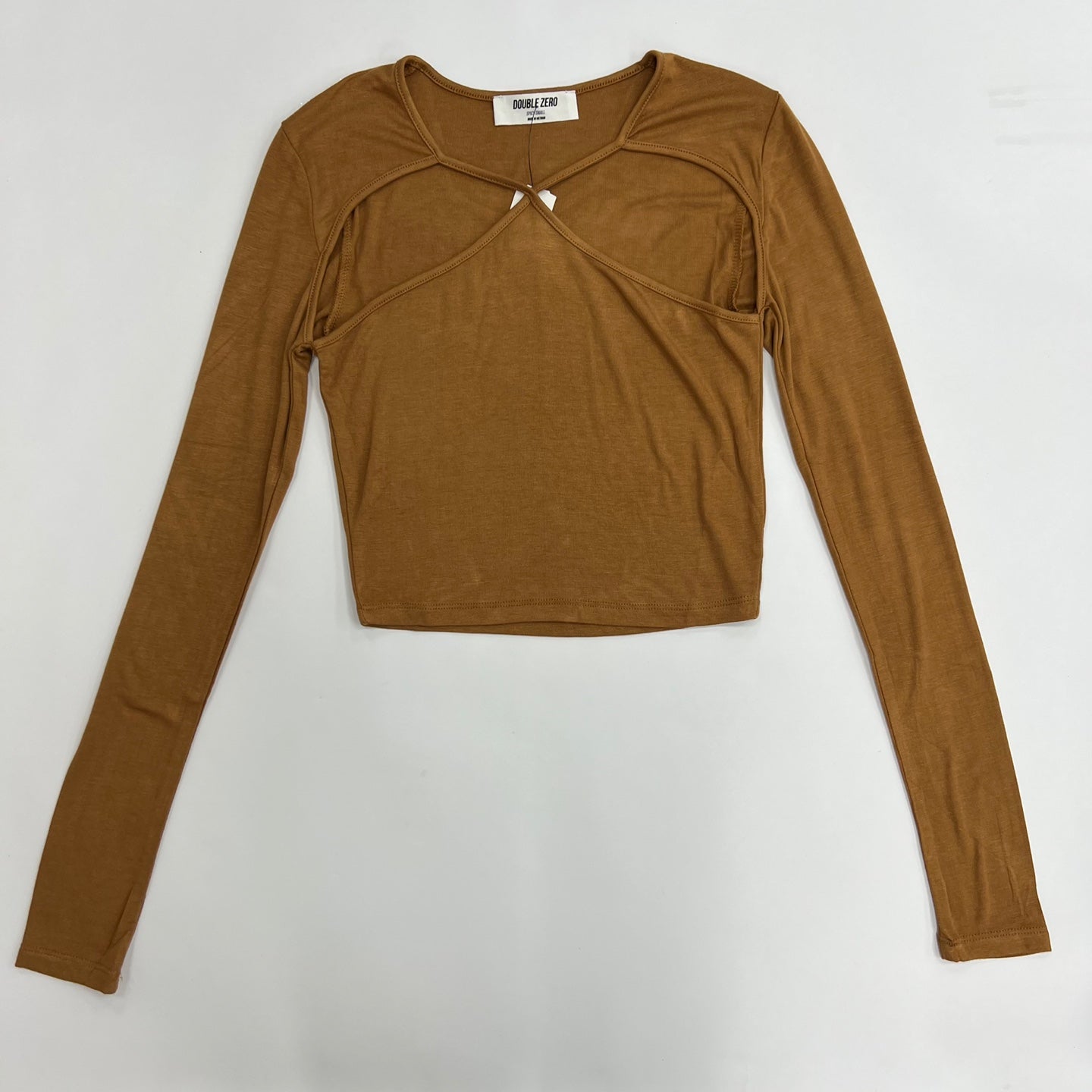 Women's Cutout Long Sleeve Crop Top