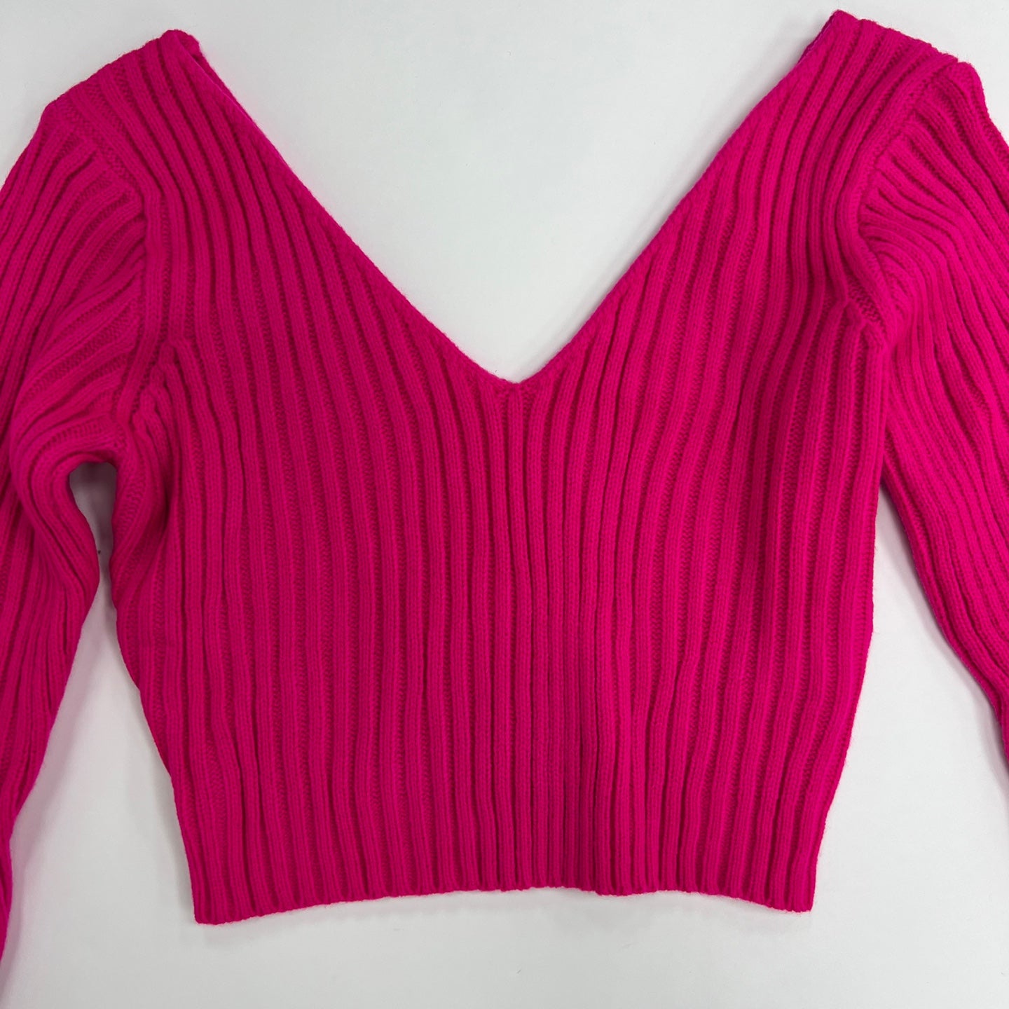 Women's Wide V-Neck Sweater Top