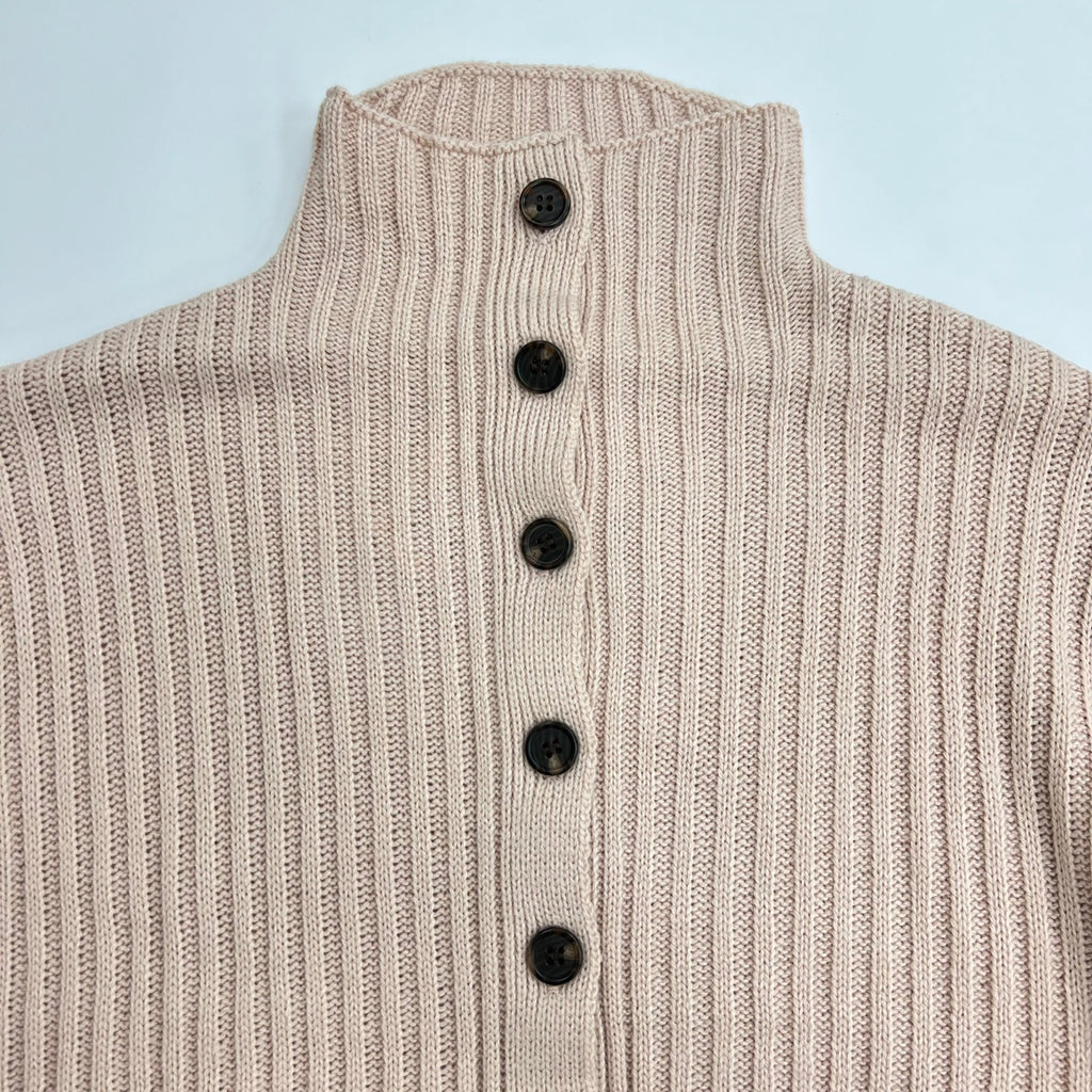 Women Button up Cropped Sweater Top