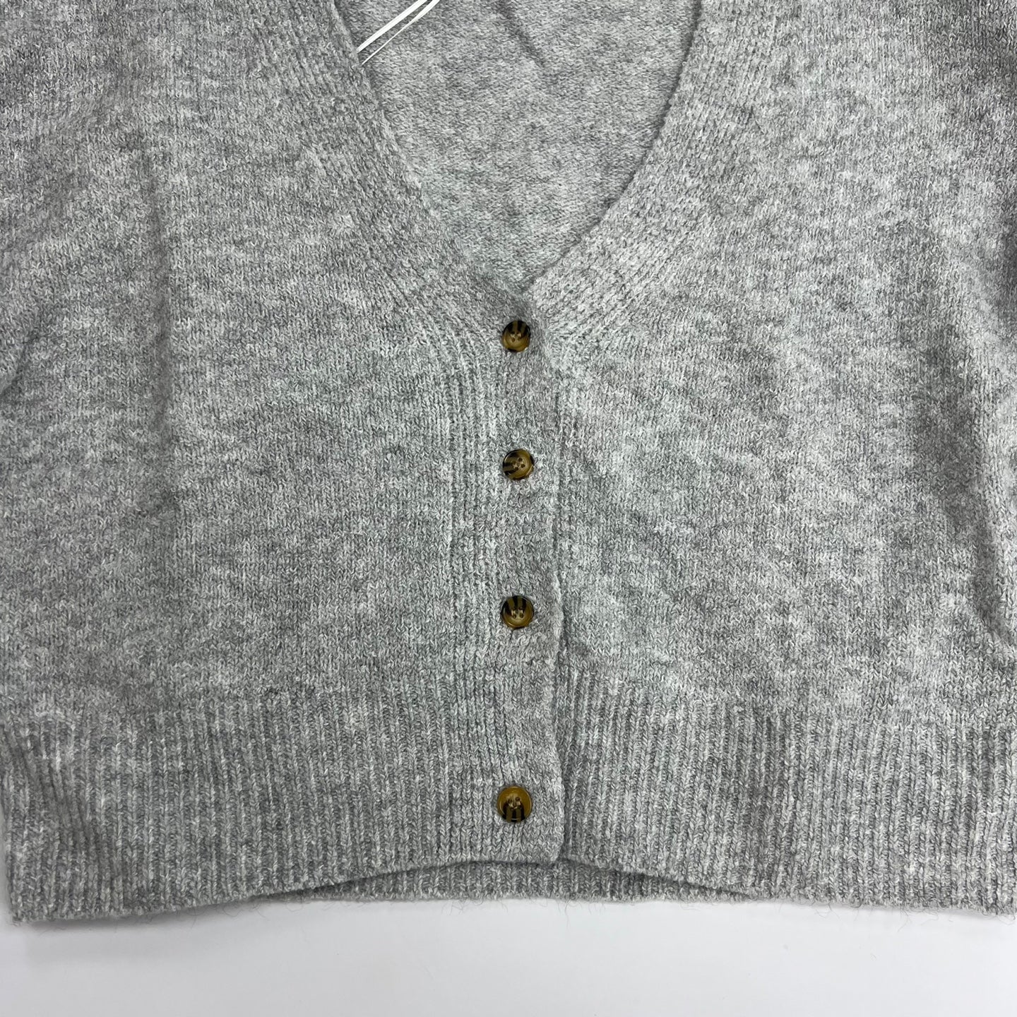 Women's Button Down Napped Yarn Crop Cardigan