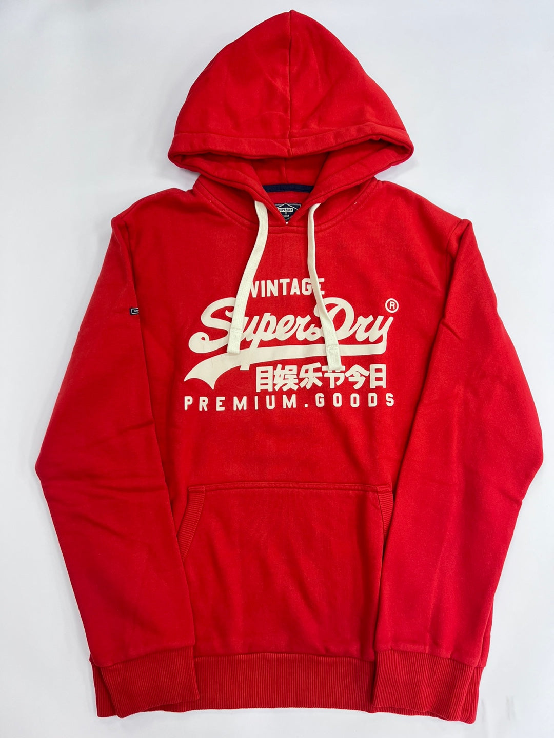 SUPERDRY Vintage Heavyweight Hoodie Sweatshirts - Red