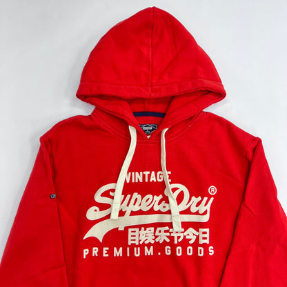 SUPERDRY Vintage Heavyweight Hoodie Sweatshirts - Red