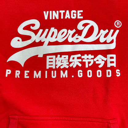 SUPERDRY Vintage Heavyweight Hoodie Sweatshirts - Red