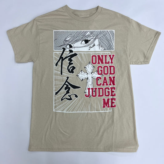 3FORTY Only God Can Judge Me T-Shirt - Cream