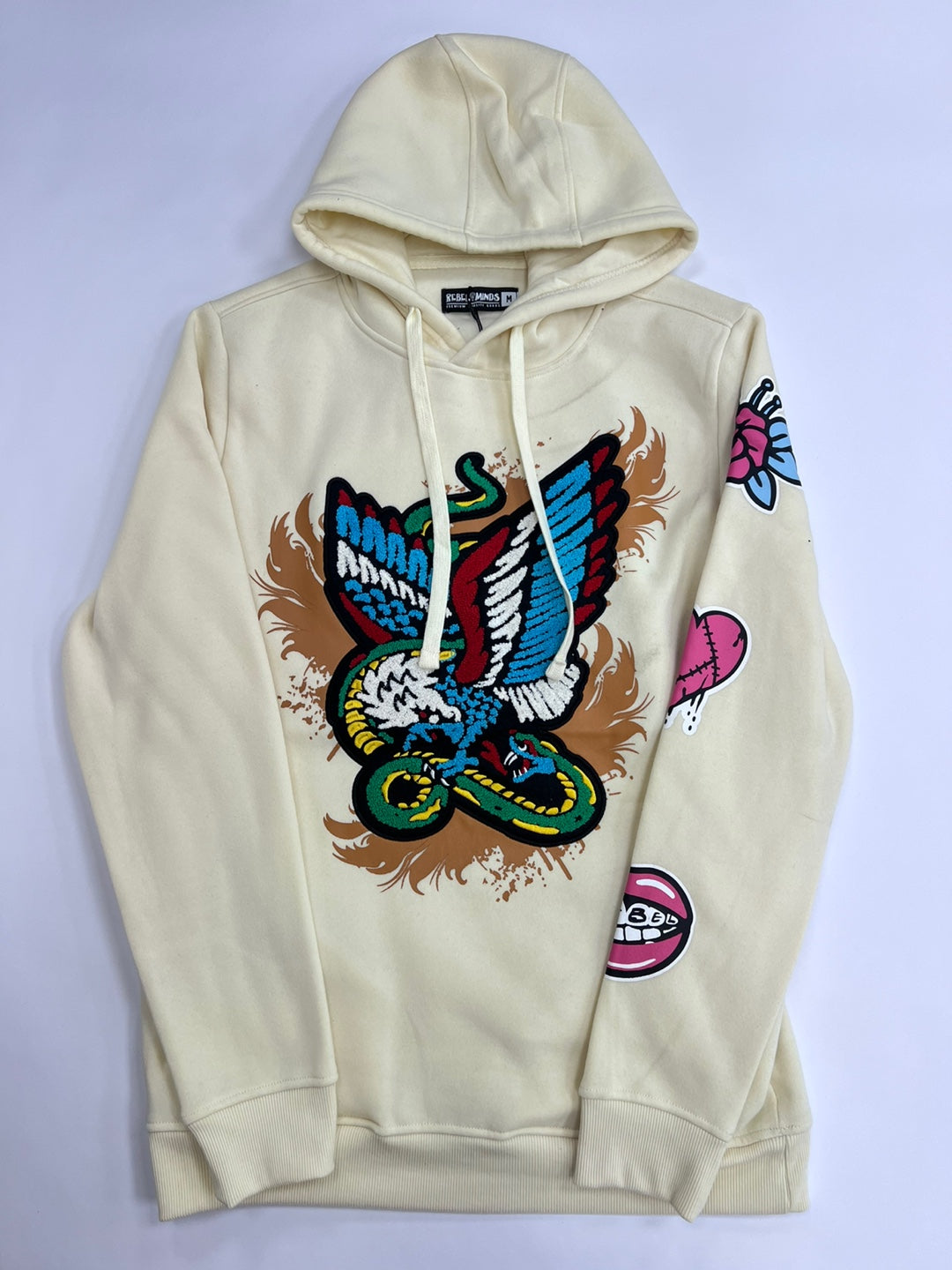 REBELMINDS Graphic Printed Pullover Hoodie