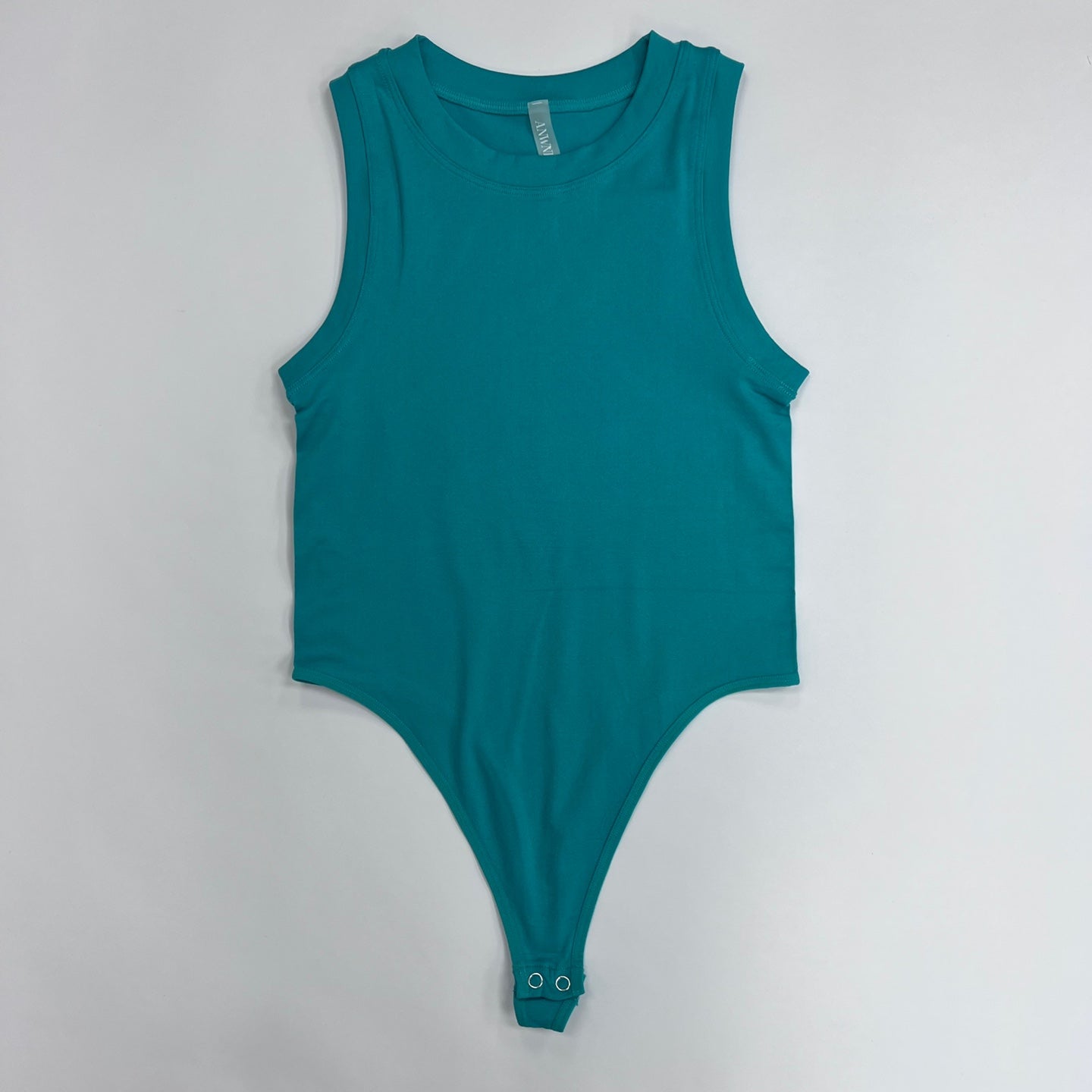 Women's Round Neckline Sleeveless Fitted Bodysuit