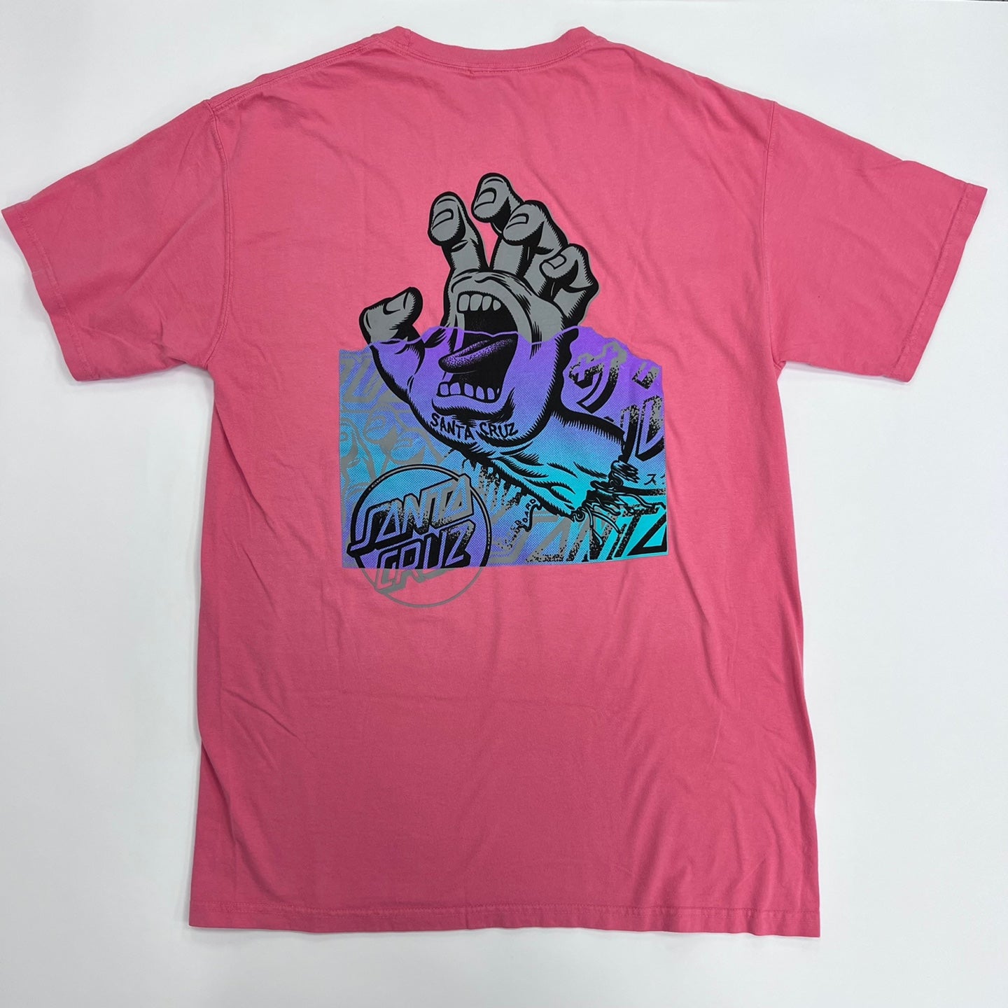 SANTA CRUZ Screaming Hand Divide T-Shirt - Coral