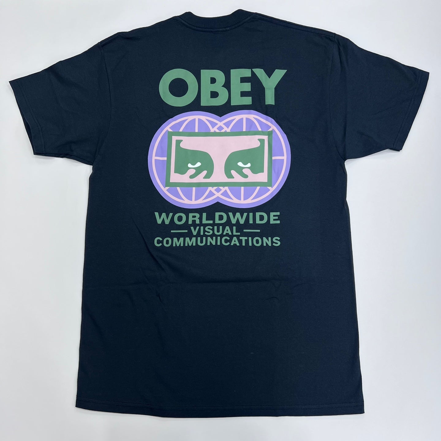 OBEY Worldwide Visual Communications T-Shirt - Navy