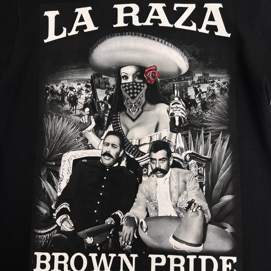 BILLIONAIRE La Raza Brown Pride Graphic T-Shirt