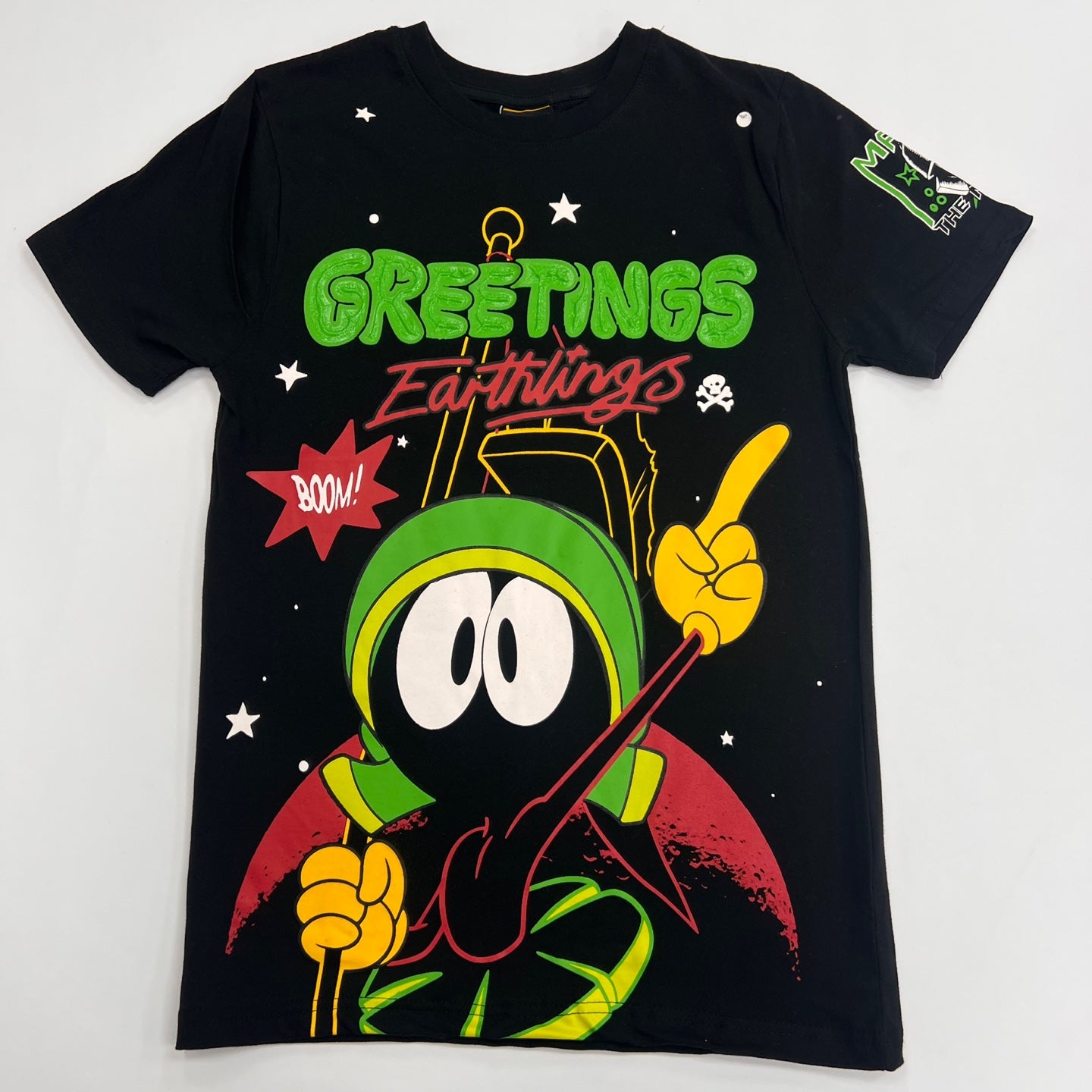 Looney Tunes Marvin The Martian Graphic T-Shirt - BLACK