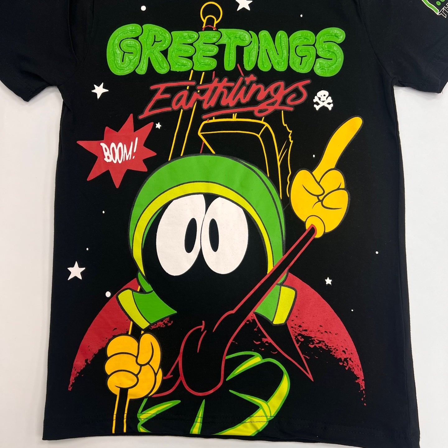 Looney Tunes Marvin The Martian Graphic T-Shirt - BLACK