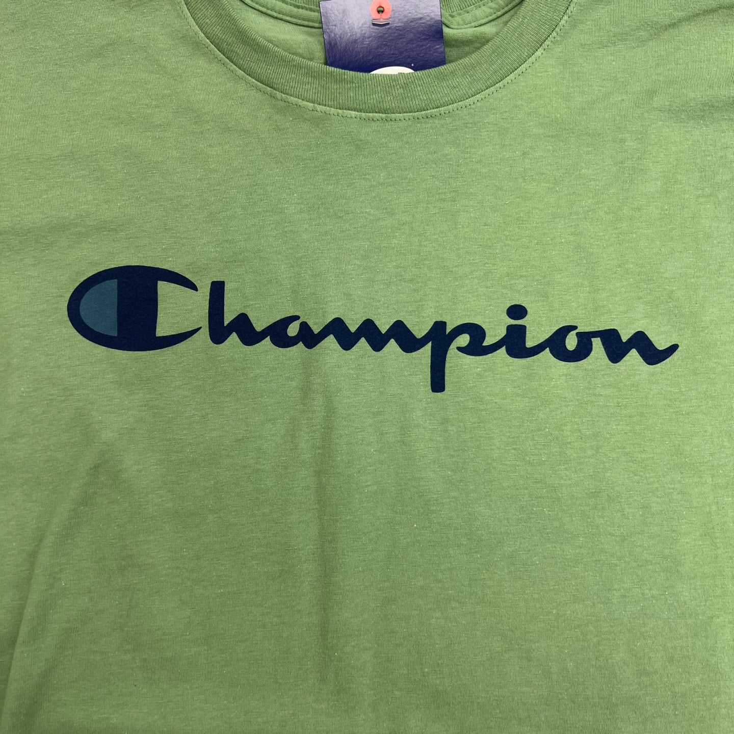 Champion Authentic Script Logo Print Jersey T-Shirt - Green