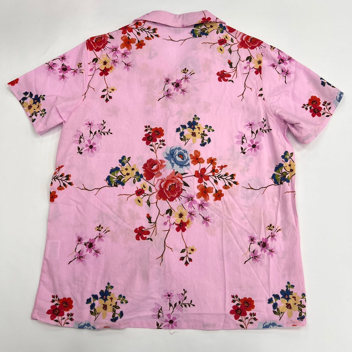 SWTICH Floral Graphic Print Woven Shirts - Pink