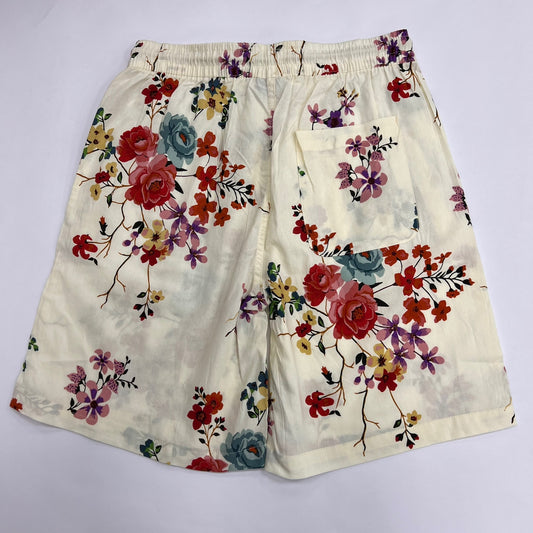 SWTICH Floral Graphic Print Shorts - White