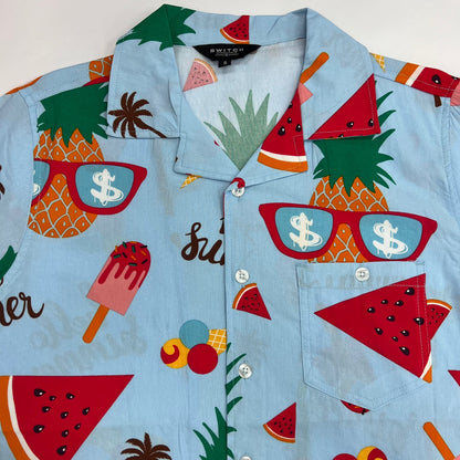 SWTICH Hello Summer Tropical Shirts - Sky Blue