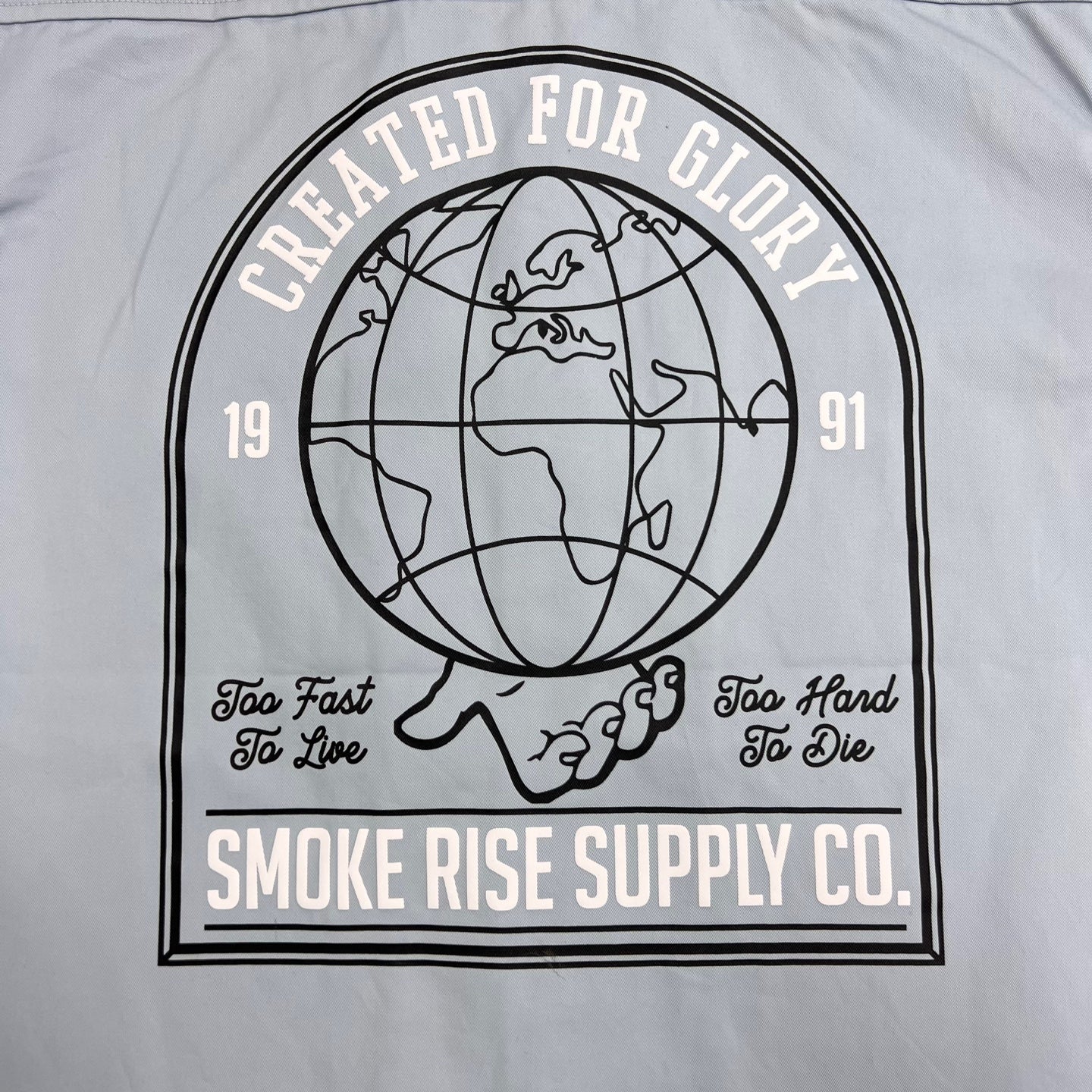 SMOKE RISE Printed Pitstop Polished Twill Shirt