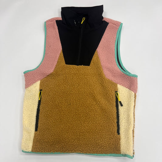 Men's Color Block Sherpa & Nylon Anorak Vest