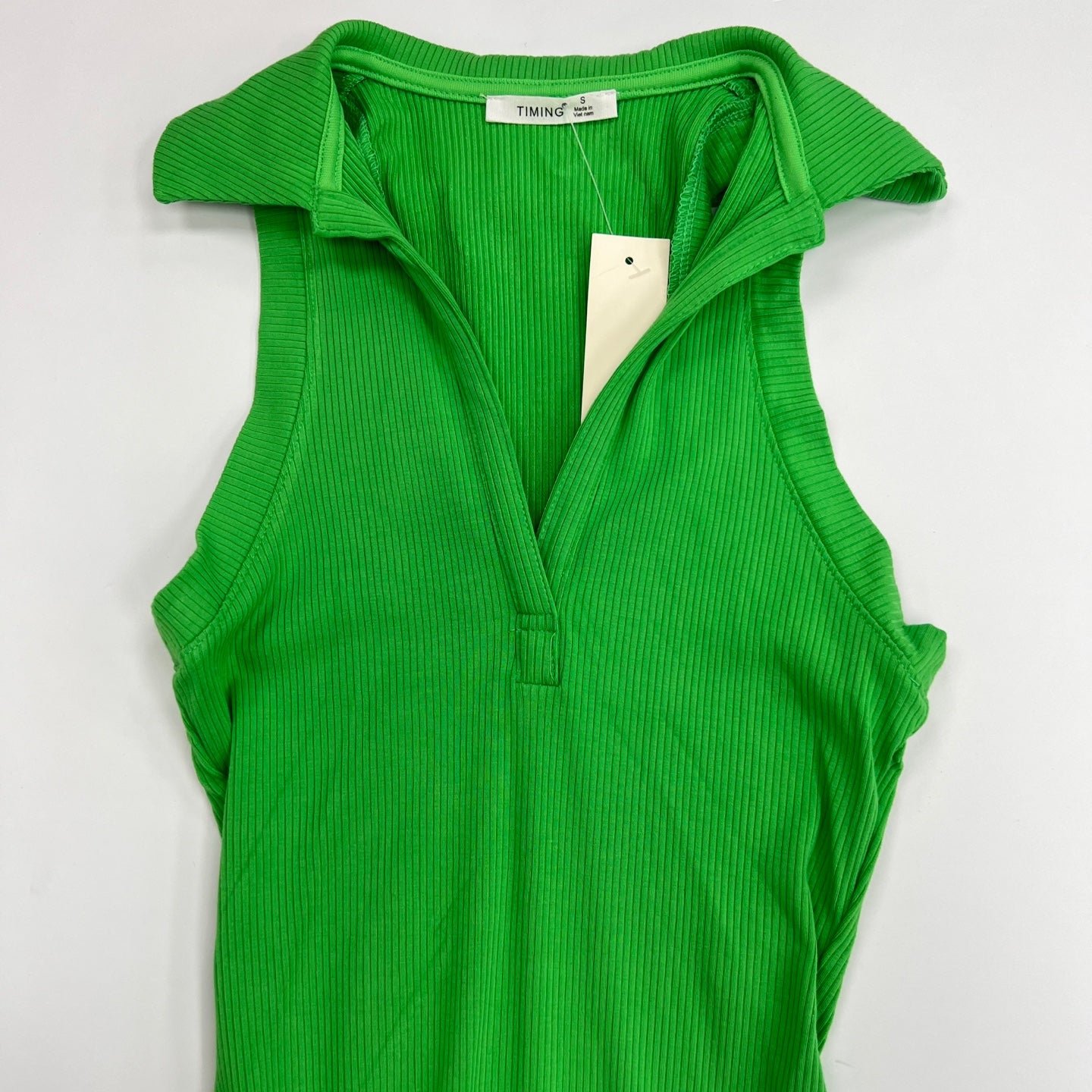 Women's Heavy Ribbed Polo Bodysuit Top