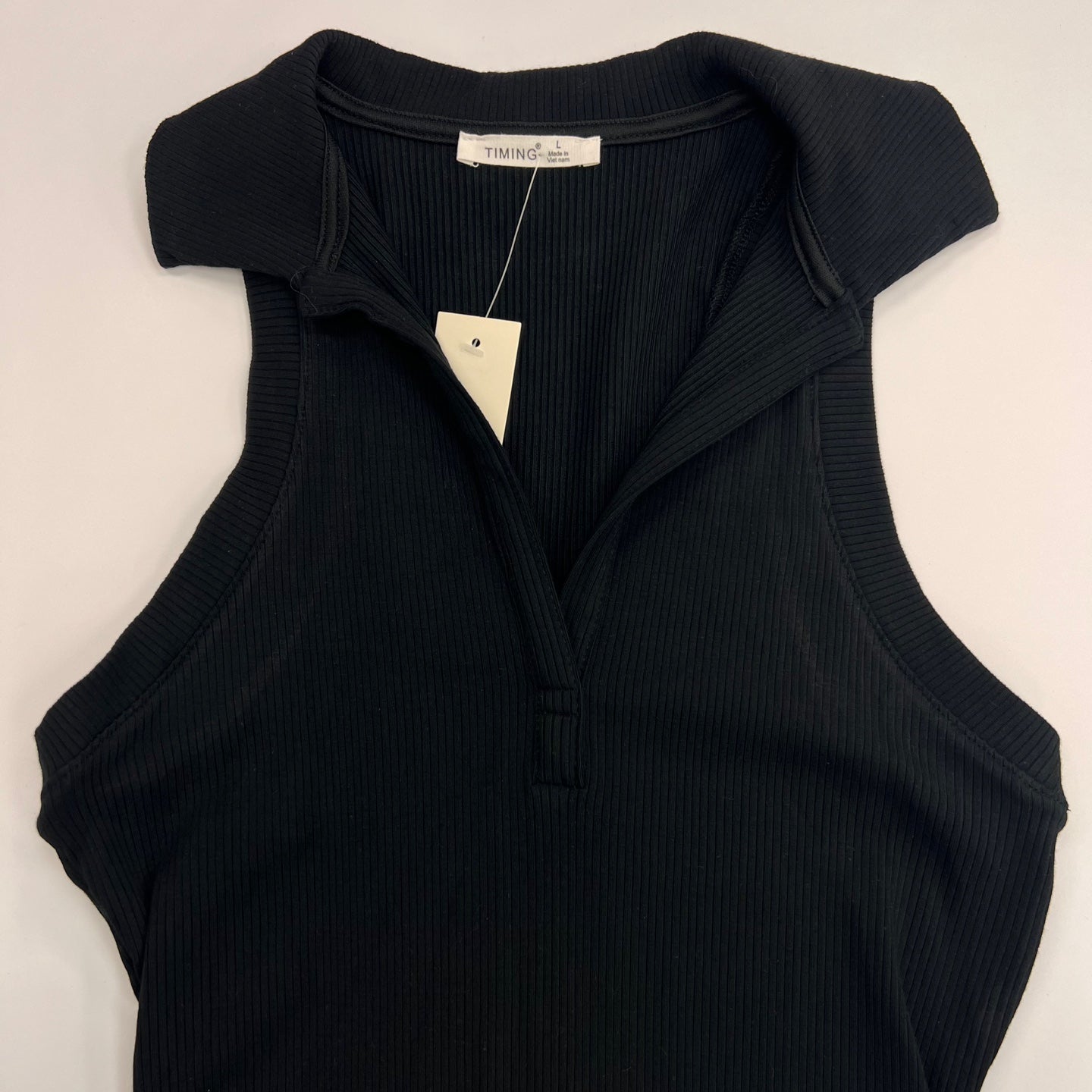 Women's Heavy Ribbed Polo Bodysuit Top