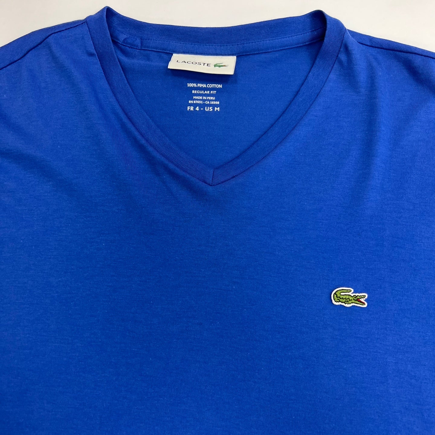 LACOSTE V Neck Pima Cotton Jersey T Shirt K MOMO