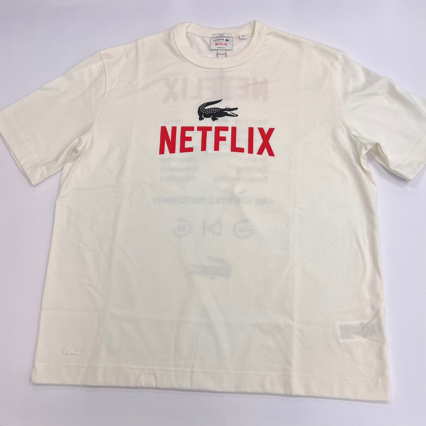 LACOSTE x NETFLIX Unisex Loose Fit Organic Cotton T-shirt