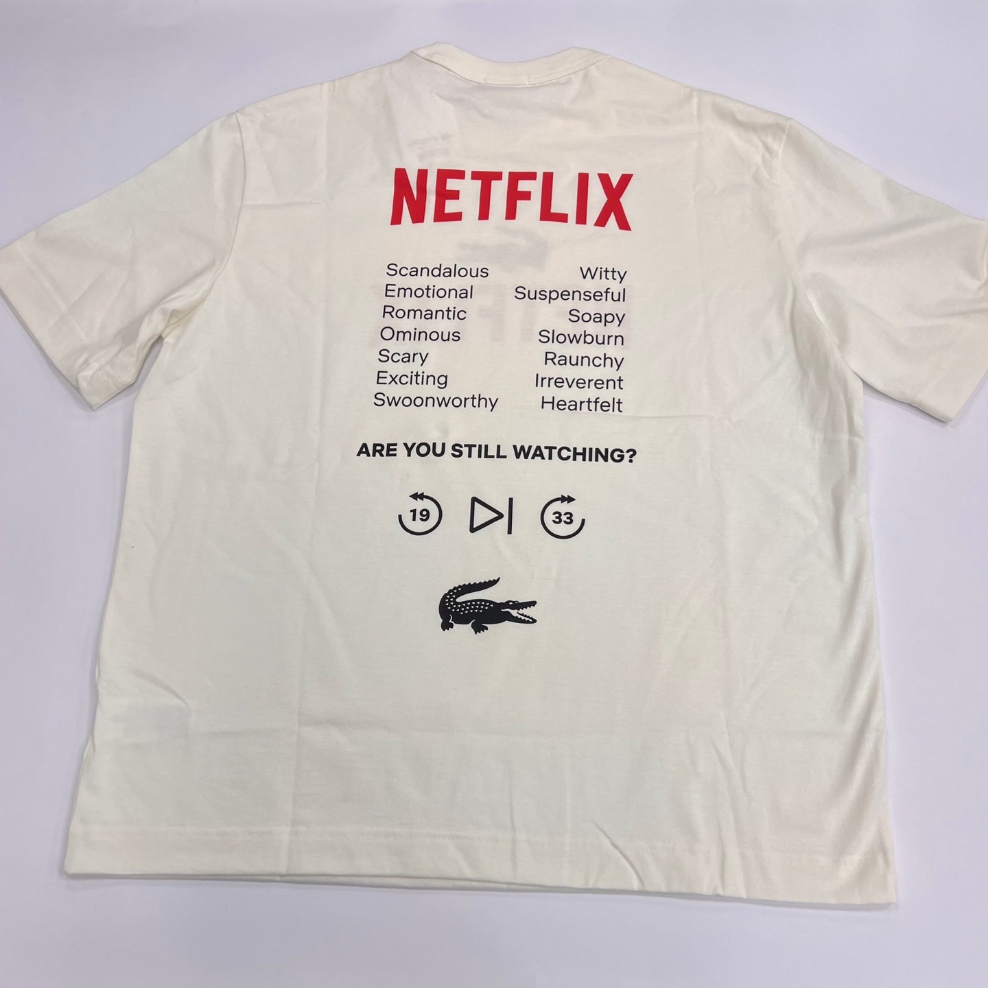 LACOSTE x NETFLIX Unisex Loose Fit Organic Cotton T-shirt
