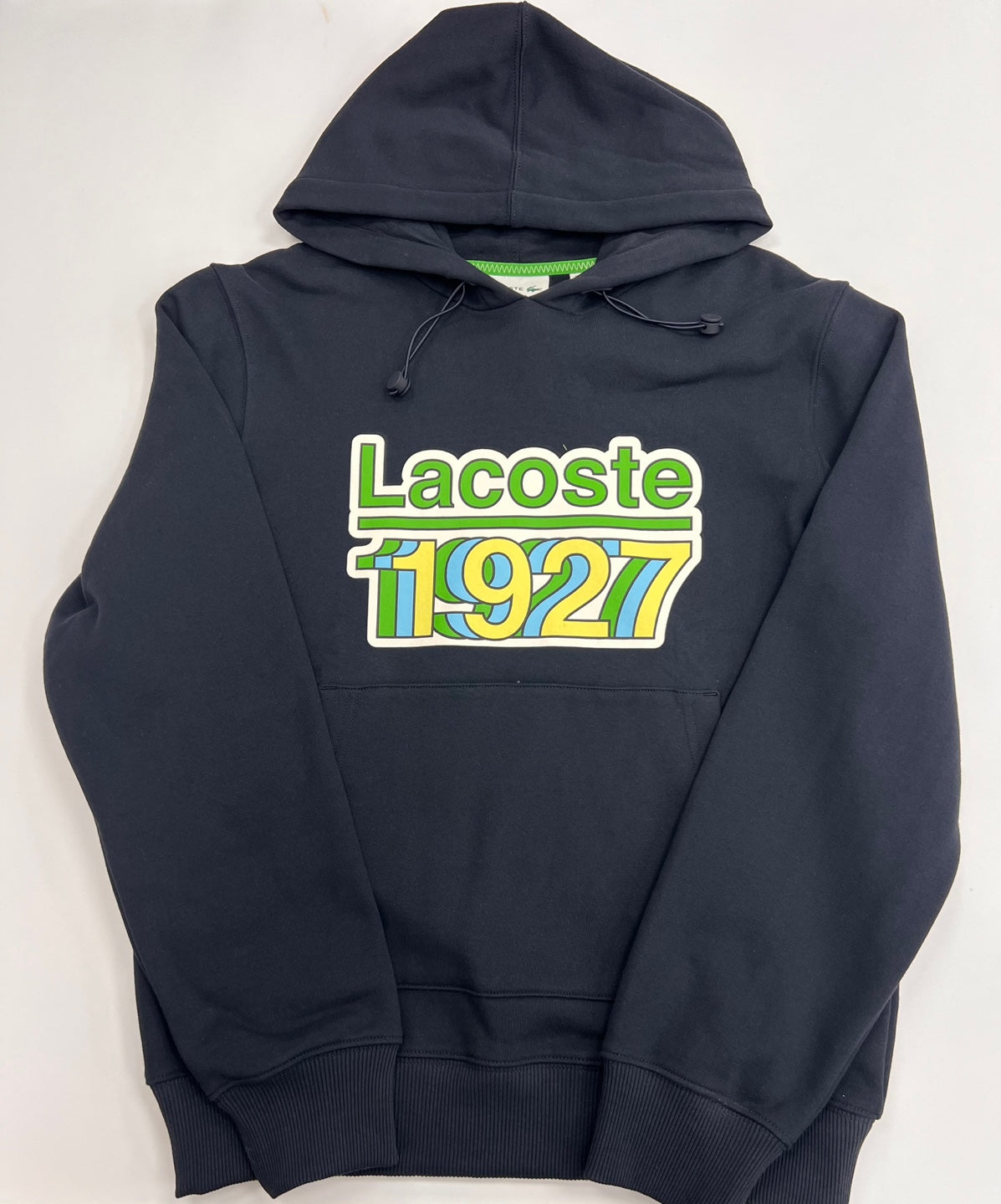 LACOSTE Vintage Printed Hooded Fleece Sweatshirt