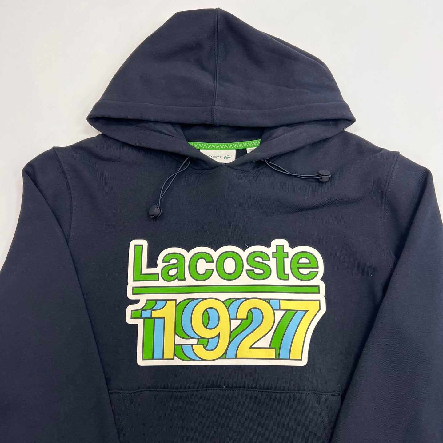 LACOSTE Vintage Printed Hooded Fleece Sweatshirt