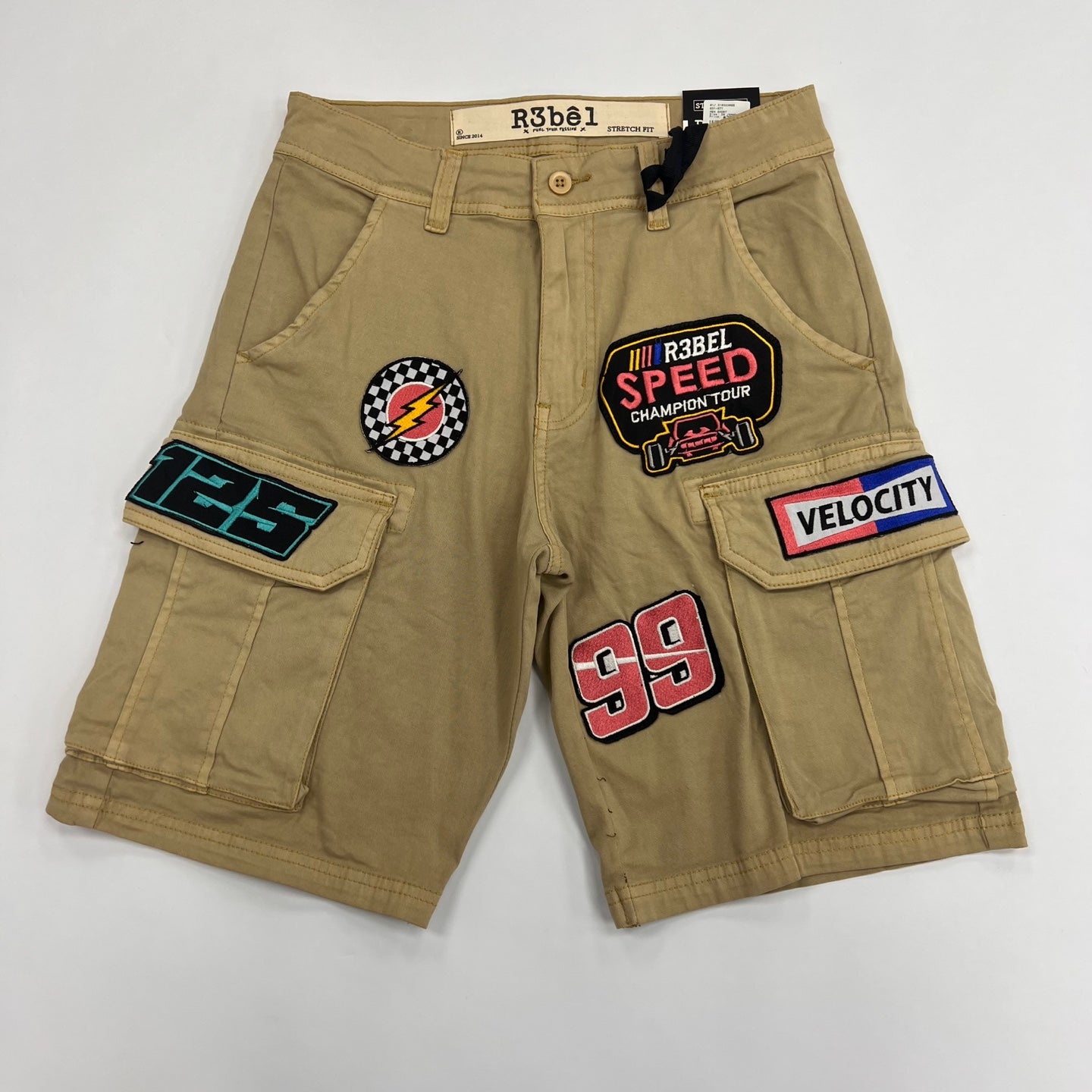 REBELMINDS Graphic Patch Cargo Shorts