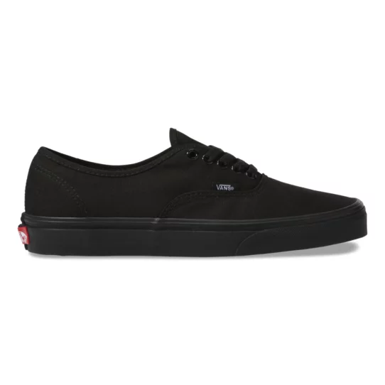 Vans Unisex Authentic Black Canvas Skate Shoe