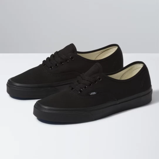 Vans Unisex Authentic Black Canvas Skate Shoe