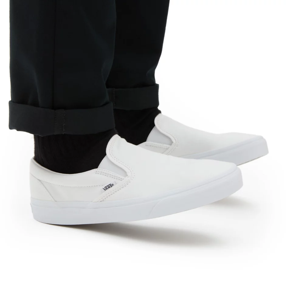 White vans platform slip best sale on