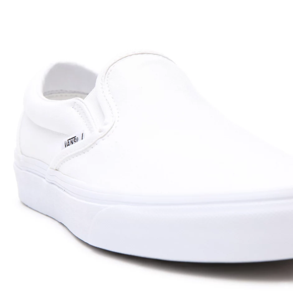 White slip on vans 2025 size 6.5